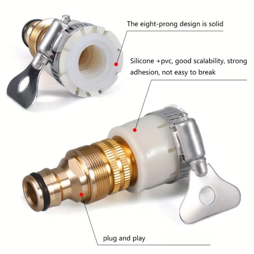 Aluminum Zinc Zinc Alloy Faucet Tap Connector 15-23mm Garden Water Hose Pipe Garden Outdoor