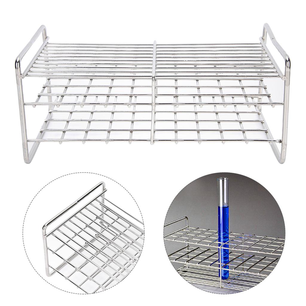 Держатель для пробирок с квадратным отверстием, лабораторное оборудование, коррозионно-стойкая нержавеющая сталь, 50 отверстий