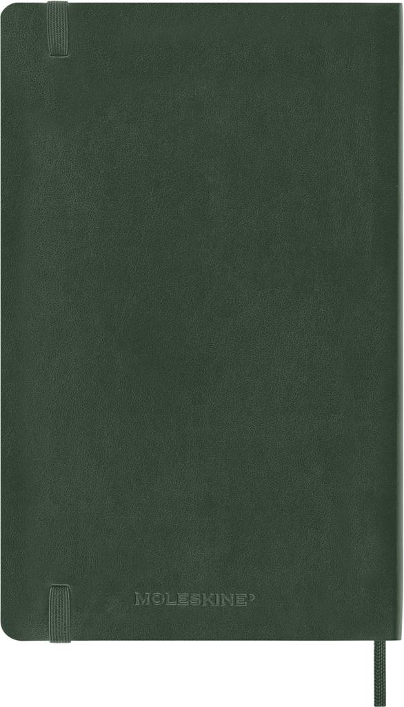 Ежедневник Moleskine 2025, с началом в июле, 18-месячный, еженедельный, с мягкой обложкой, большого размера (13см Ш x 21см В), Миртовый зеленый, DSK1518WN3Y26