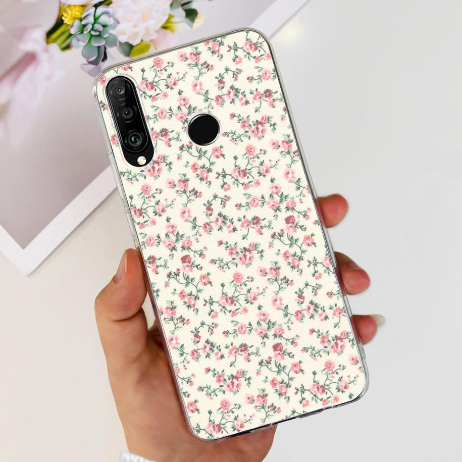 For Huawei P30 Lite Case 2020 Fashion Flower Bumper Soft Silicone Clear Cover For Huawei P30 Lite Pro Fundas P 30 P30Lite Hoesje