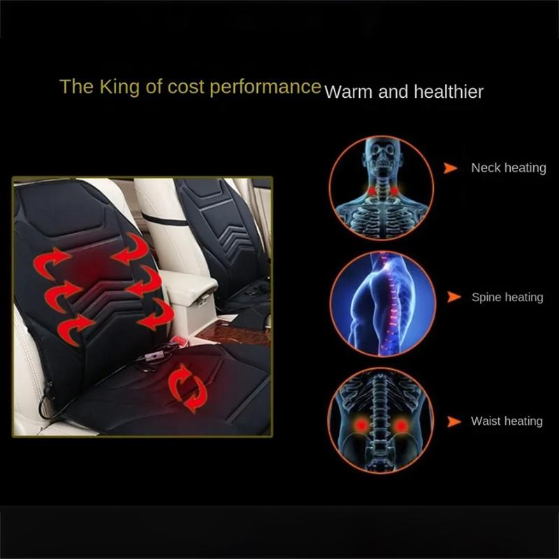 Подушка для сиденья автомобиля с подогревом 12 В, противоскользящая, теплая, с подогревом, зимняя, универсальная, для подогрева сидений автомобиля, автомобильные аксессуары