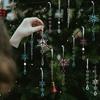 15Pcs Acrylic Snowflake Ornaments Snowflake And Ice Crystal Hanging Decor for Christmas Tree Transparent Winter-Themed Craft Party Favor