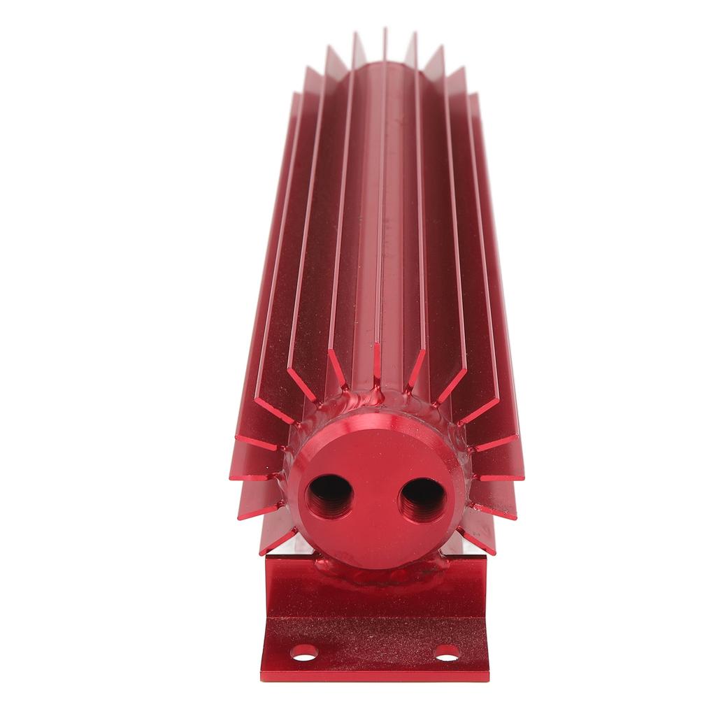 12in Transmission Dual Channel Cooler Aluminum Finned Anodize Dual Pass Transmission Heat Sink Universal Fit for Car