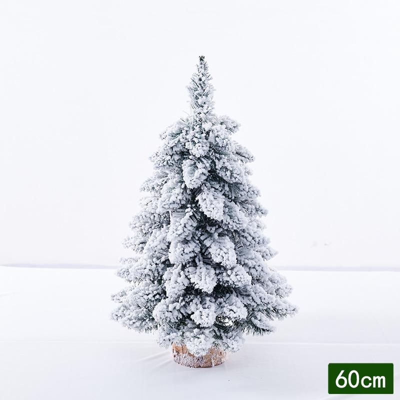 Artificial Desktop Christmas Tree With Led Light Nordic Flocking Christmas Tree Door Wall Ornament New Year Christmas Decoration