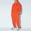 Li Ning BADFIVE Long An Молодежные Термобрюки из Флиса Свободного Кроя с Эластичными Манжетами Вязаные Спортивные Брюки Мужские Неоновый Оранжевый Пламень AKLRF27-6