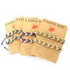 Один для тебя, один для меня Набор парных браслетов 2 шт. Ручная работа Плетеные matching браслеты Украшения для влюбленных Аксессуары на День святого Валентина Joias