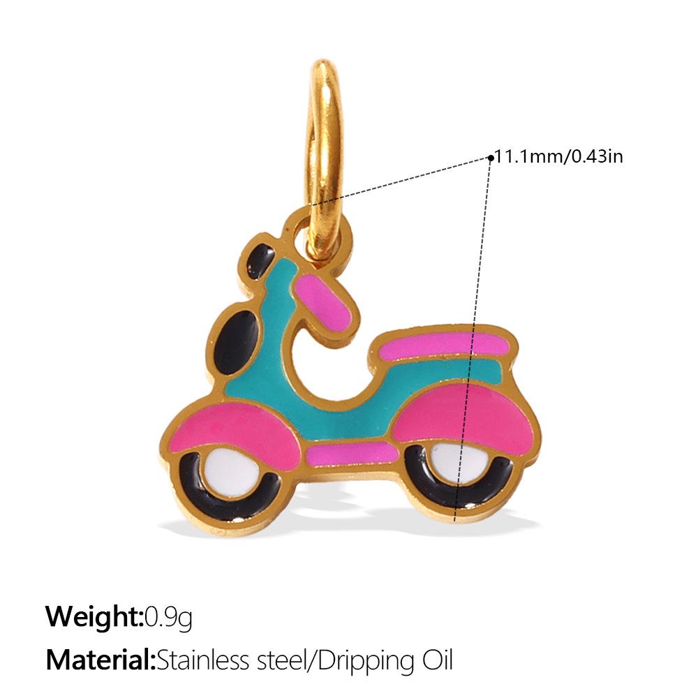 2025 Multi-Element Hip-Hop Necklace Bracelet Pendant for Women - Versatile Car Football Drip Oil Series Accessories