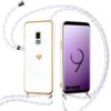 Case - Samsung - Galaxy S9+ - Flexible TPU - Shockproof - Heart Pattern - White