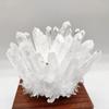 Натуральный белый кристалл кластер грубый камень кристалл цветок энергетический камень размагничивание очищение кристалл настольный офис фэн-шуй орнамент