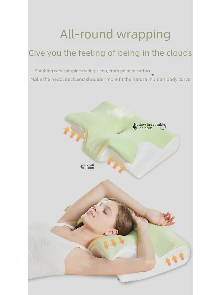 Memory Foam Cervical Support Pillow for Side Sleepers - Slow Rebound, Non-Collapse Design