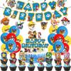 PAW Patrol Birthday Party Decoration New Version Balloon Set Disposable Tableware Kid Event Supplies Banner Backdrop Gift