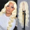 Women Fashion Long Wavy Wig Without Bangs Lace Front Light Blonde Synthetic Fiber Long Wig for Daily Wear