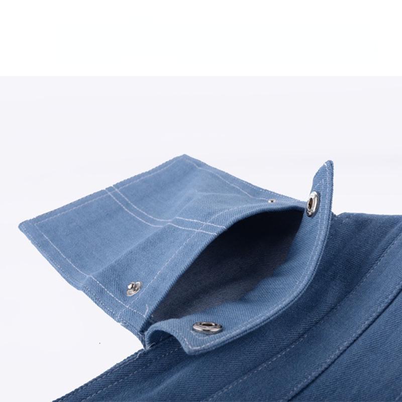 Женский джинсовый корсет с карманным поясом и широким поясом в стиле панк-рок