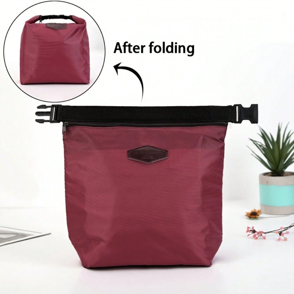Fashionable Insulated Bags, Lunch Bags, Foldable Bento Bags, Thickened Aluminum Foil, Ice Preservation And Freshness Bags, Outdoor Picnic Bags