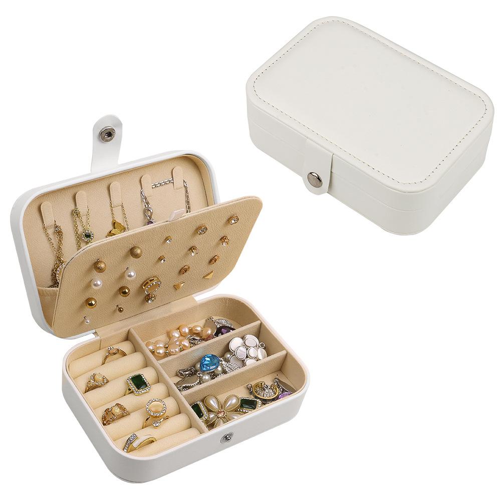 Stylish Jewelry Box Earrings Necklace Velvet Box Jewelry Jewelry Display Box Portable Travel Storage Box