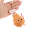 1Pc Food Plush Keychain Hamburger  Dog French Fries Stuffed Doll Pendant Toy