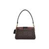 Coach Grace 26 Классическая Сумка-тоут Crossbody Наплечная Сумка с Застежкой-Пряжкой Монограмма Искусственная Кожа и Натуральная Овчина Большие Женские сумки Коричневый Красный CC066-IMOSN