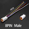 Waterproof 6P Car Connector Male Female Pair 20cm Wiring Harness Terminal Compatible With JST Jwpf Series 2/3/4/6/8pin Optional