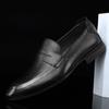 FashionMen Genuine Leather Shoes Loafers Luxury Dress Cow Leather Casual Men's Shoes Slip On Breathable Business Flats Big Size 48 49
