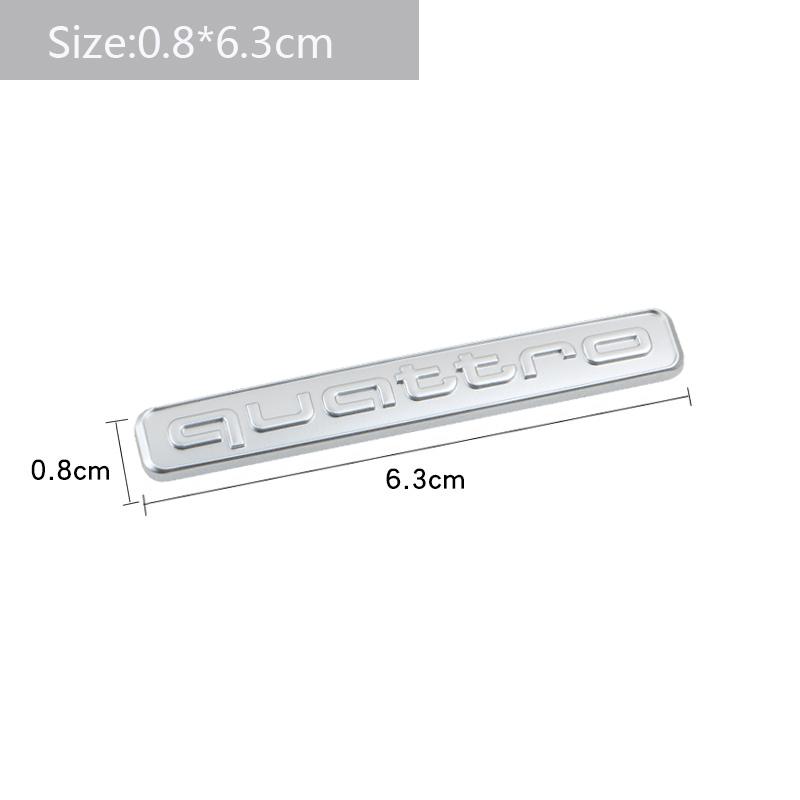 2026 Car Styling Logo Metal Sticker Body Trunk Decal For AN1 Quattro A3 A4 A6 A5 Q5 A1 Q7 Q3 TT S1 RS3 RS4 S3 S4 RS5 RS6 RS7 S5 S6