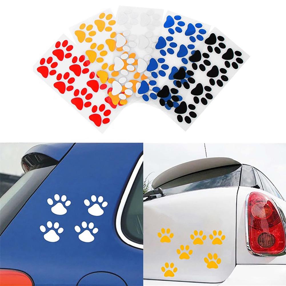 Cute Cat Paw Footprint Reflective Car-Styling Vehicle Decals Sticker Decoration Auto Stickers