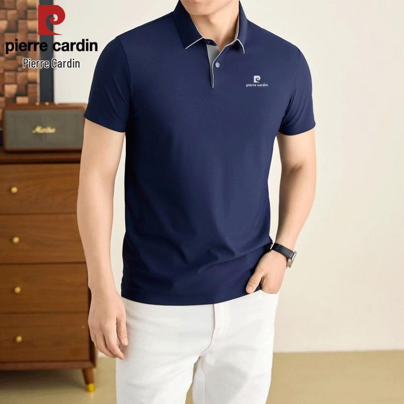 Pierre Cardin Мужская рубашка-поло в стиле business casual, устойчивая к складкам