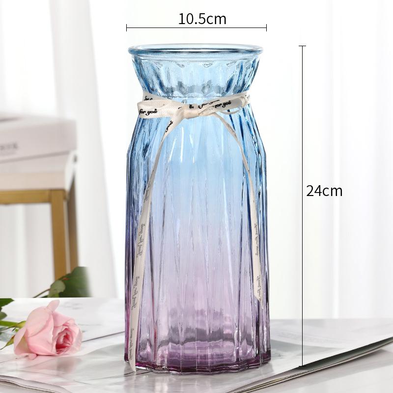 Transparent Glass Vase for Hydroponic Plants and Flower Arrangements