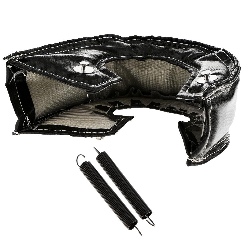 T3 Titanium Turbo Heat Shield Blanket Turbocharger Cover Wrap Natural With Fastener Springs Hook Auto Turbo Heat Shield Barrier