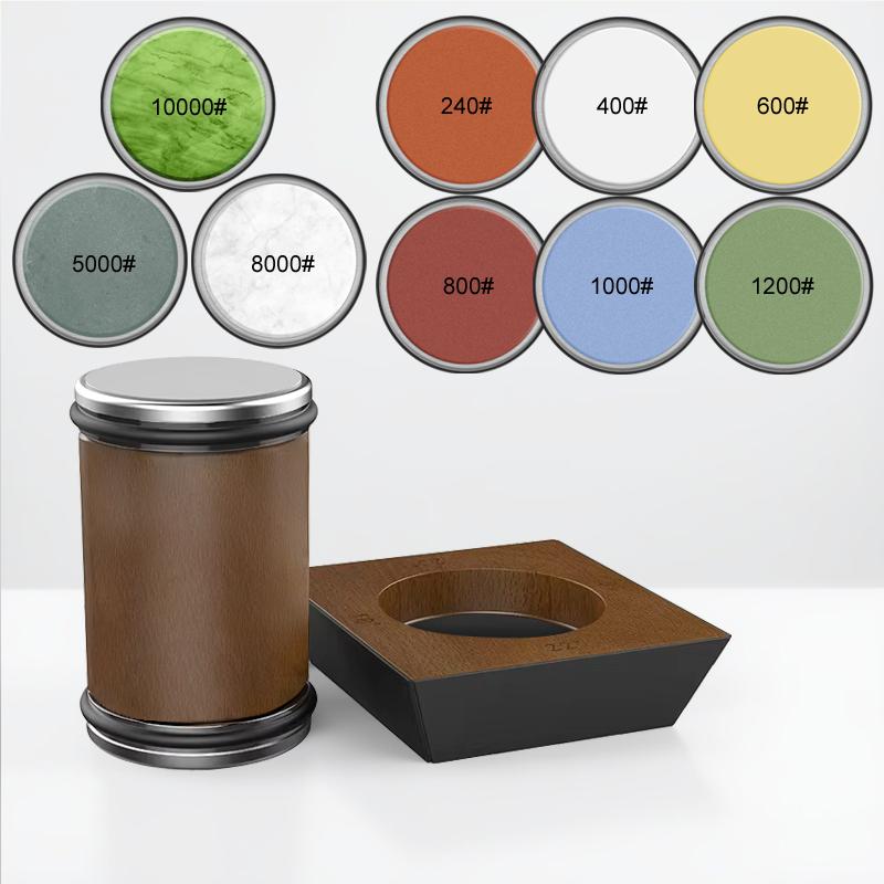 4-угловая роликовая точилка для ножей 15/18/20/22° Роликовые точилки Магнит Деревянная основа Набор алмазных точильных камней Система заточки для деревообработки