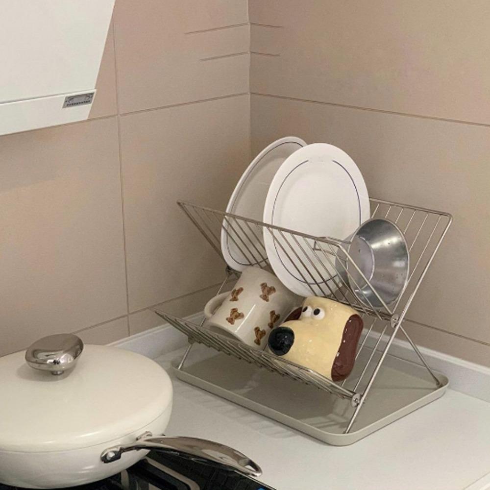 Thickened Drain Storage Holder Rustless Steel Tableware Organizer Kitchen Tool  Cups Draining
