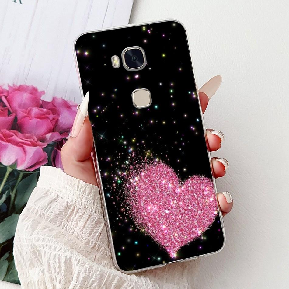 For Huawei Honor 5X GR5 2015 2016 KII-L21 L22 Elegant Floral Butterfly Phone Case For Honor5X KIW-L22 Soft Silicone TPU Cases