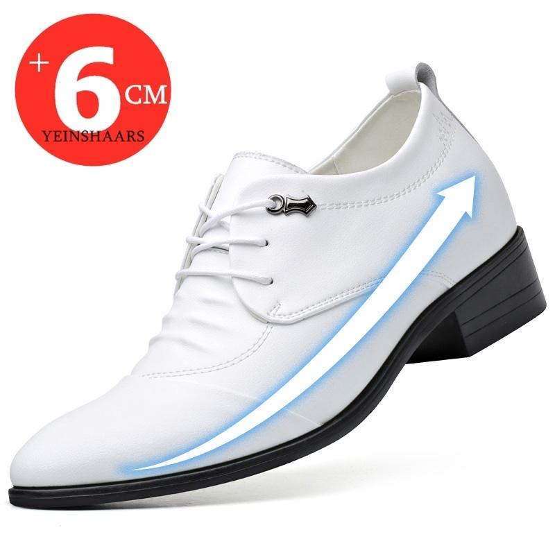 Height Increasing Men Dress Elevator Shoes Increased Mens Business Formal Shoes Youth Men's Suit Wedding Oxfords