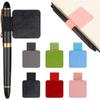 Portable Pen Clip PU Leather Pen Holder Self Adhesive Pencil Elastic Loop Cover Ring for Notebook Journal Clipboard