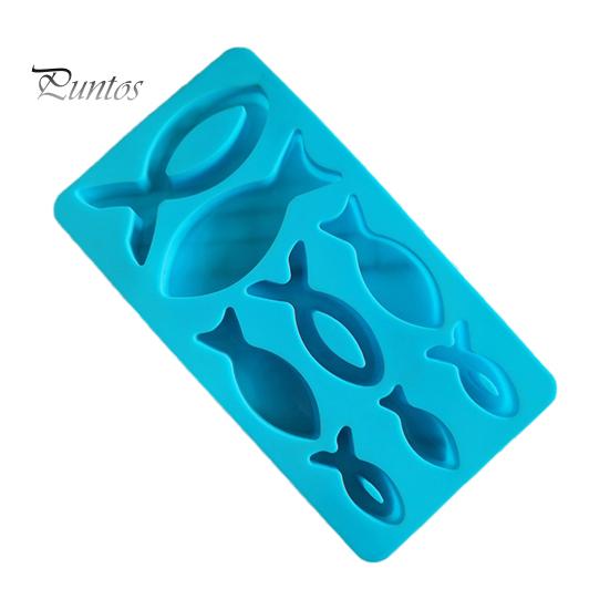 Ice Cube Tray Non Stick Flexible 8 Cavities Animal Fish Shape Chocolate Mold Baking Tool