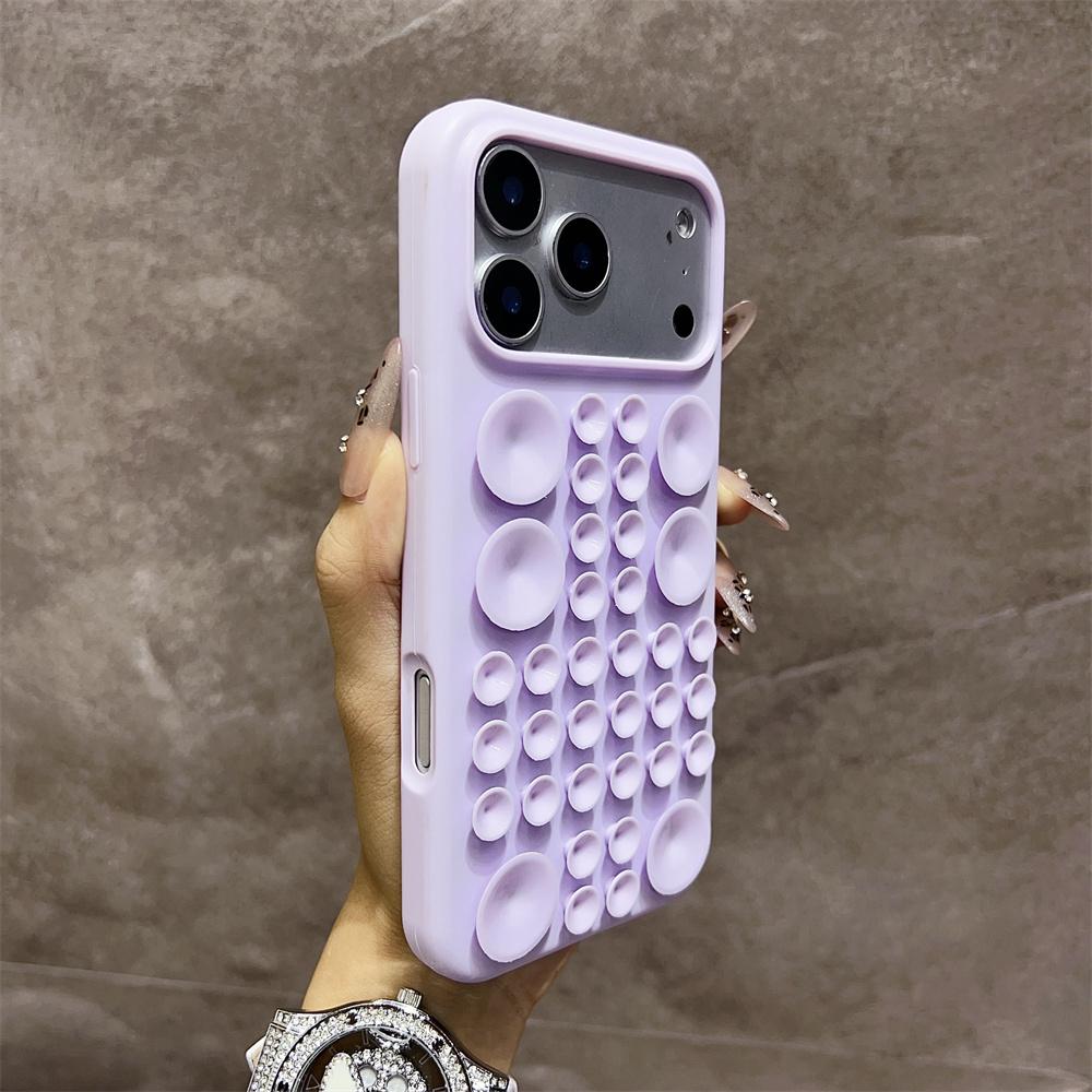 Противоударный силиконовый чехол для телефона с круглой присоской для iPhone 17 Pro Max 16Pro 15 14 Чехол с сильной адсорбцией воздуха и множеством функций