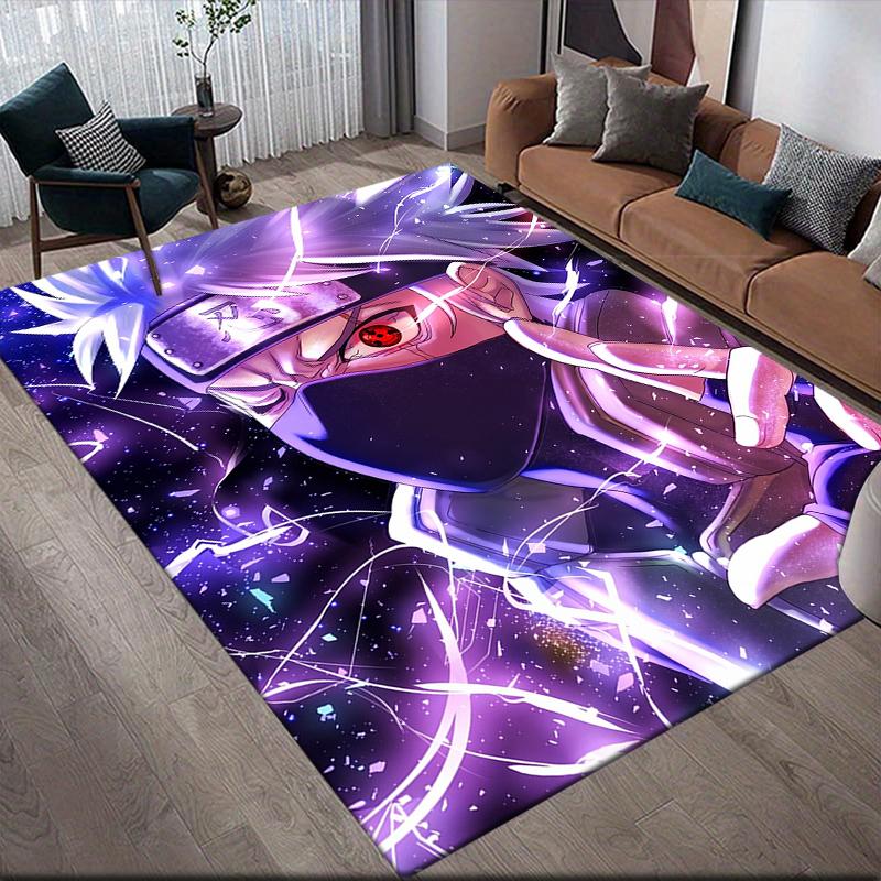 Naruto Hatake Kakashi Square Area Rug, Non-Slip Floor Mat for Bedroom, Perfect Gift for Kakashi Fans.chl