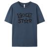 Летняя незаменимая футболка RockStar из чистого хлопка с короткими рукавами и круглым вырезом
