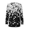 Women Casual Long Sleeve Basic Quarter Zipper Print Flowers Pullover Sweatshirts Casual Top Fall Clothes