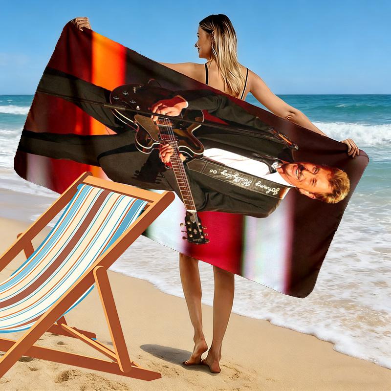 Stage: Electric Guitar Performance beach towel Outdoor camping Beach towel for vacation photos Absorbent bath towel swim seaside beach towel Comfort