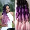 24Inch Glowing Twist Braids Braiding Hair Extensions Jumbo Braids Ombre Synthetic Hair