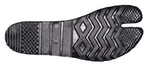 Marugo Jitsuyou All Black Japanese Tabi Shoes Black with 3 Clips