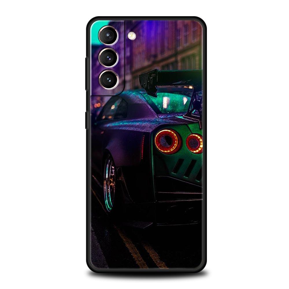 Сине-красный JDM Спортивный Автомобиль Чехол для Телефона Для Samsung Galaxy S26 Ultra S25 Plus S24 FE S23 S22 5G S21 S20 Чехол Черный Мягкий