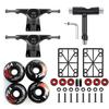 5 Inch Aluminum Skateboard Trucks With 52mm 100A PU Wheels Precision Bearings Kit Adult Street Park Skating