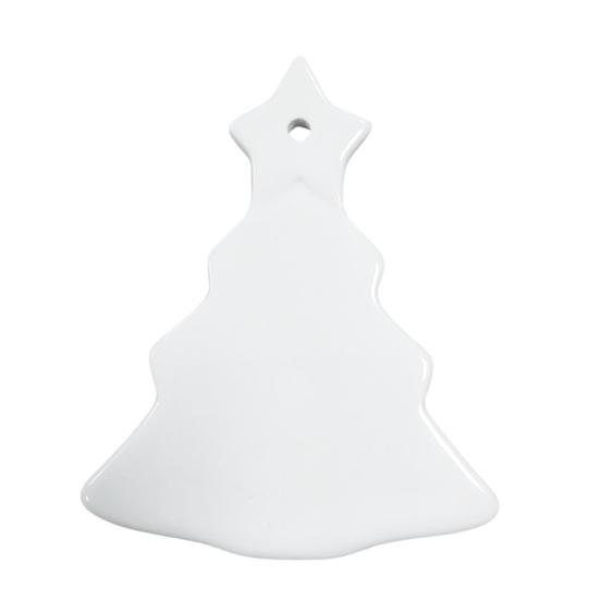 Сублимационное керамическое украшение Белое сублимационное заготовка-украшение Незаконченное рождественское подвесное