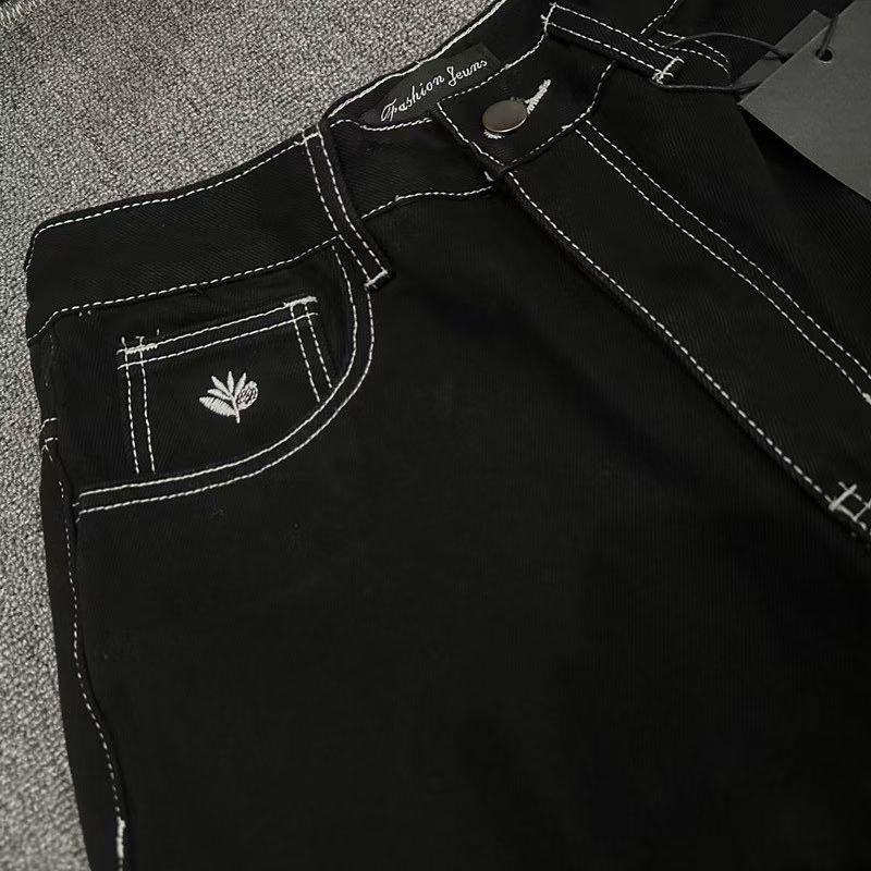 RogueWave Casual Jeans High-quality Streetwear Trendy Men Women Wide-leg Pants Denim Trousers