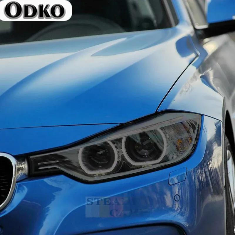 2 Pcs Car Headlight Protective Film Smoked Black Tint Wrap Vinyl Transparent TPU Sticker For BMW 3 Series F30 F31 Touring