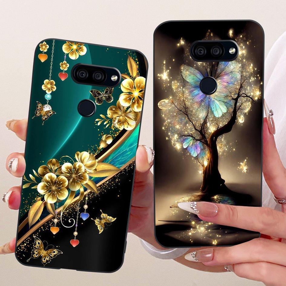 For LG K40s 2019 Case New Fashion Flower Butterfly Soft Silicone Matte Cover For LG K40s K 40s Funda on LGK40s Shockproof Bumper