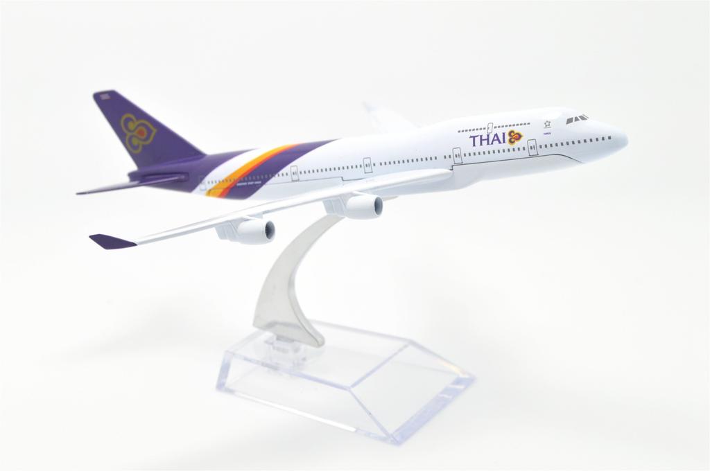 ДИНАСТИЯ ТАН 16 см Модель самолета Thai Airways B747 из сплава 1/400
