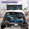 Ronaldo's Uefa Champions League Goal Celebration Bedding Set, Breathable Duvet Cover with Pillowcases, Soft Bed Linen for Bedroom Home Decoration, Per