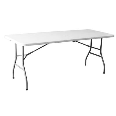 Складной стол из смолы - MARBUENO SUMMER - 180x74x74 см - Белый - Для использования на открытом воздухе - Легко чистить